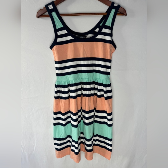 Stripped Jersey Fit & Flare Dress Size 4 - Picture 7 of 8